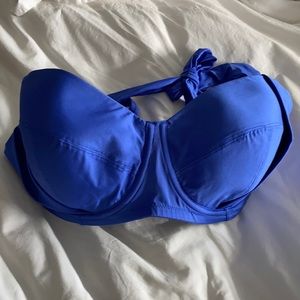 Blue swim halter top